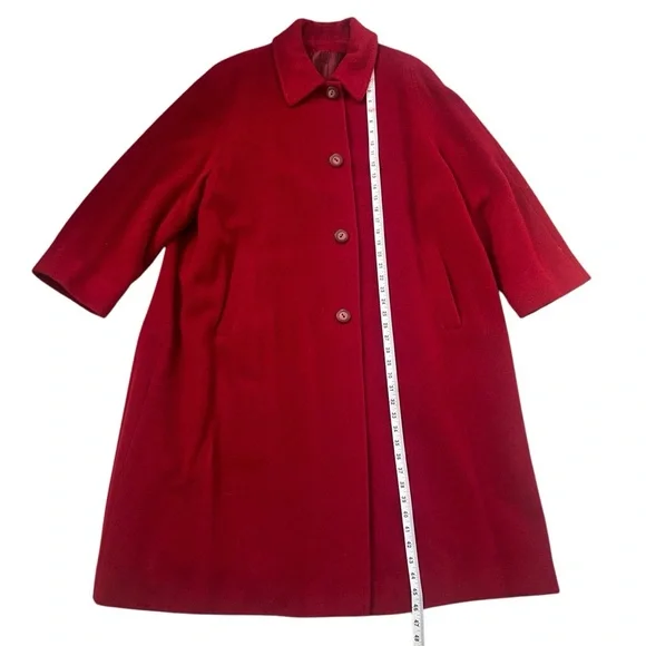 Beautiful Red Vintage-style Coat out of wonderful soft wool, made in Italy - Picture 8 of 12